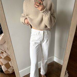 Zara White Straight Leg Women's Jeans